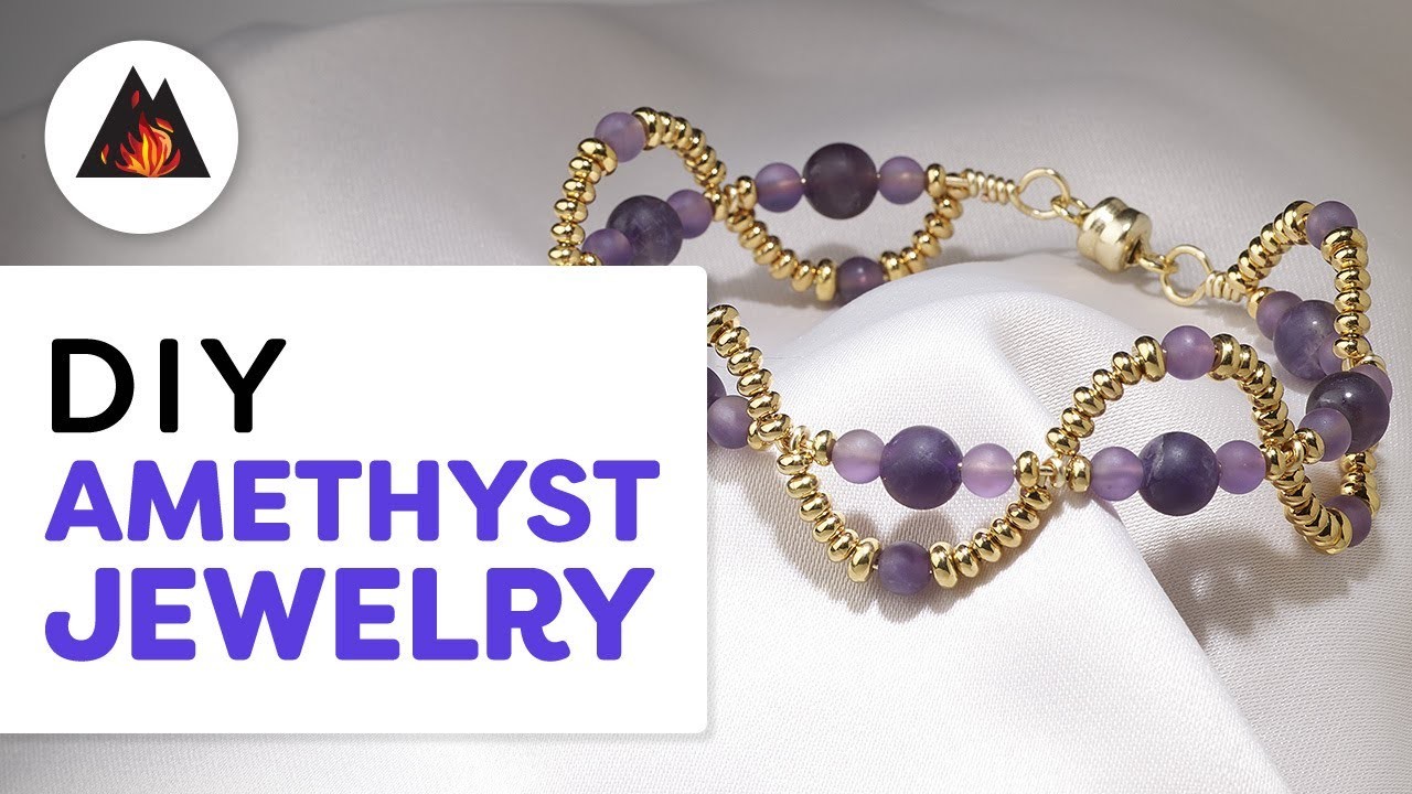 DIY Amethyst Earrings and Bracelet | How to Make Amethyst Jewelry With Wire