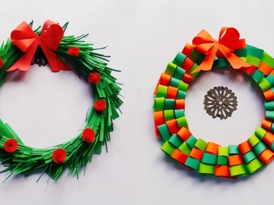 DIY Art and Craft.Christmas Wreath from Paper