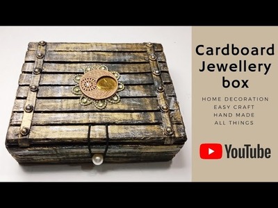 DIY cardboard box.jewelry box.DIY jewellery box making