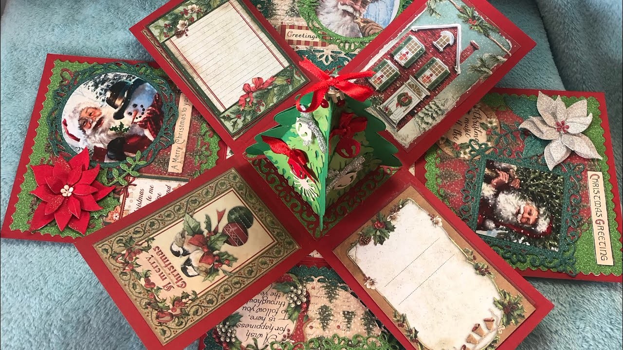 DIY: How to make exploding Christmas gift box TUTORIAL