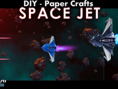 DIY - PAPER CRAFTS Tutorials - SPACE JET - JaswiArts