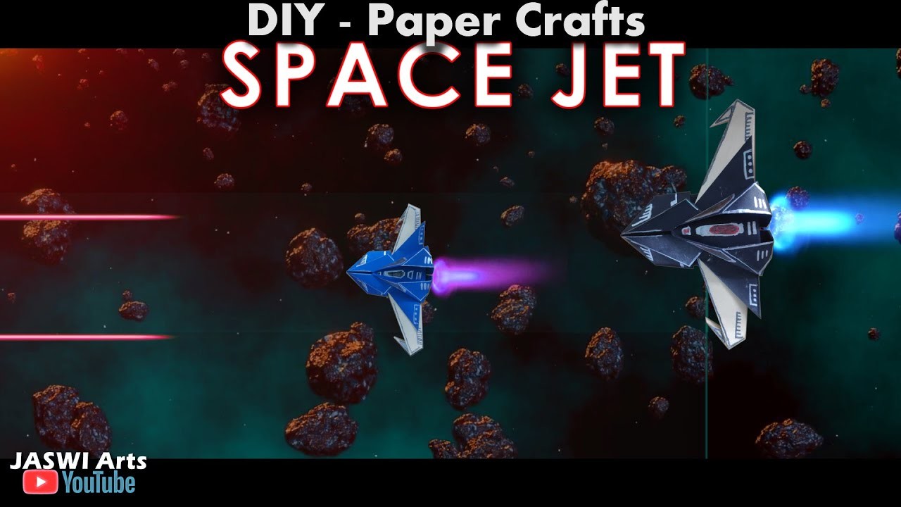 DIY - PAPER CRAFTS Tutorials - SPACE JET - JaswiArts