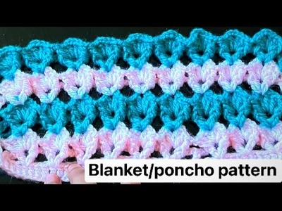 Easy crochet for beginner baby blanket.poncho pattern.design ????