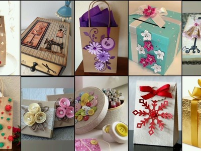 "Home made"gift boxes???? | Sewing boxes | gift bags & treat bags ideas| you can easily make at home!!????