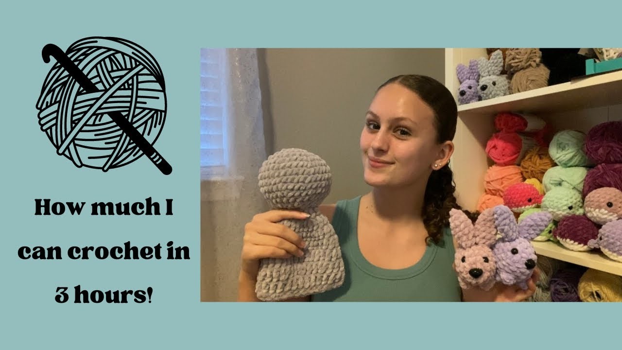 How much I can crochet in 3 hours! | Crochet by Kayla