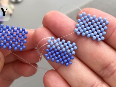 How to beaded with 1 or 2 needle Right Angle Weave Method.Tutorial for Beginners