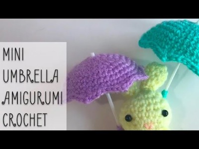 How to crochet mini umbrella!!☂️Mini Amigurumi!! crochet tutorial #diy @GratiaProject #knitting