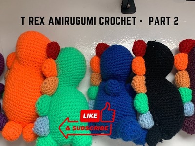 How to crotchet T Rex Amirugumi pattern part 2