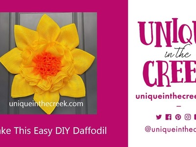 How to Make a Daffodil | Easy DIY Flower Wreath | Spring Craft | Large Wreath Board | Tutorial