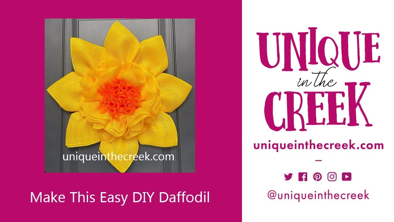 How to Make a Daffodil | Easy DIY Flower Wreath | Spring Craft | Large Wreath Board | Tutorial
