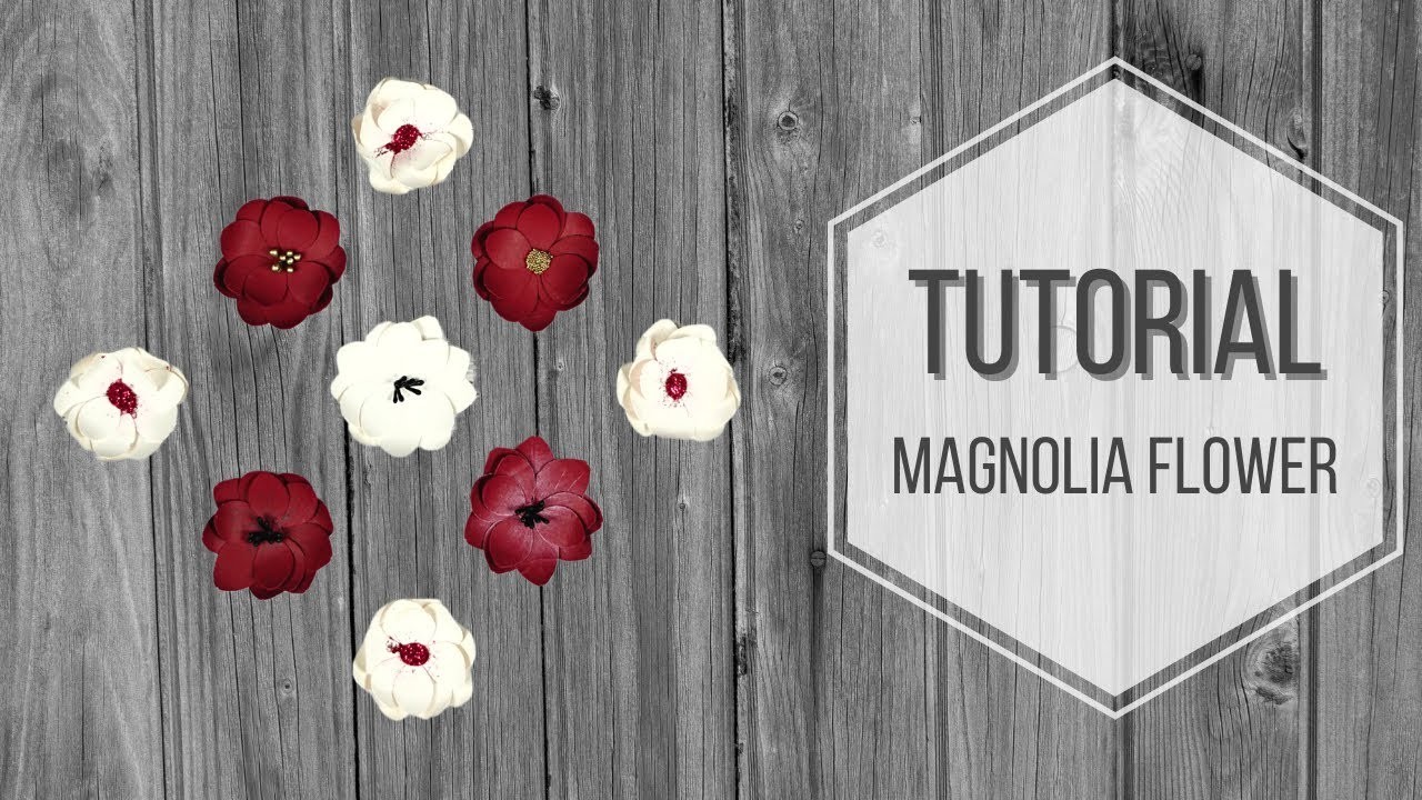 How to Make a Paper Magnolia Flower for a Mini Album Tutorial