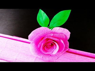 How to make Crepe paper rose.Paper rose flower craft.Beautiful paper Flowers.paper craft.paper rose