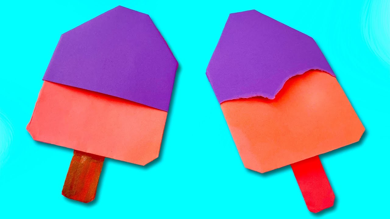 ???? How to Make Easy Ice Cream Popsicle Paper Craft