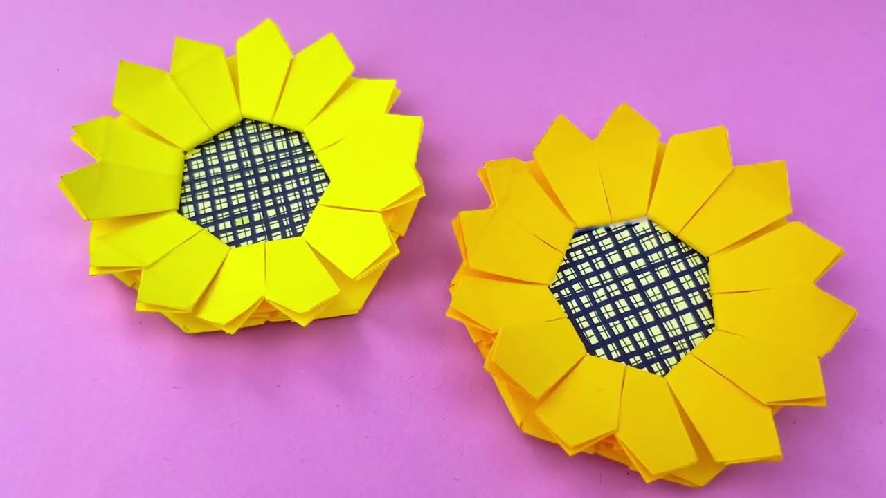 ???? How to Make Origami Sunflower Craft