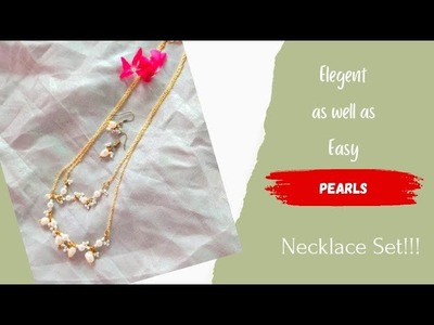 HOW TO MAKE PEARL NECKLACE | JEWELLERY MAKING AT HOME | DIY BEAUTIFUL PEARL JEWELRY | PEARL JEWELRY