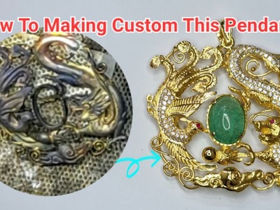 How to making custom this pendant's, 18K, emerald,jewelry, handmade,custom made