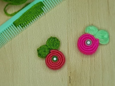 I Never Get Tired of Making Such Cute Yarn Flowers - Volumetric embroidery - CRAFTMANIA