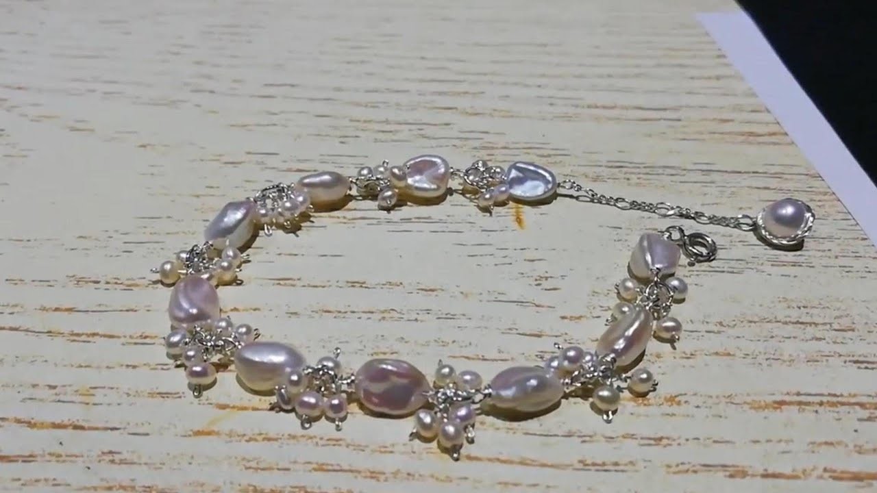 Join me in making a bracelet with baroque shaped pearls——Jewelry crafted by hand-customjewelry