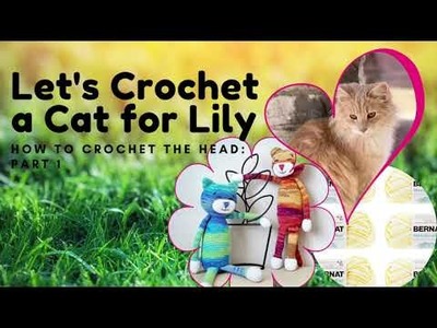 Let's Crochet a Cat for Lily! (In Memory of Butterfinger the Cat) Crocheting the Head: Part 1