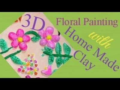 Making 3D Floral Painting using Clay ???? | Diy Craft #FunwithNafeesa