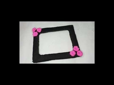 Making a Beautiful Woolen Photo Frame | Woolen Craft Ideas | Easy And Simple Photo Frame | DIY  |