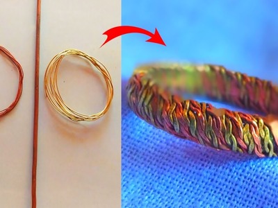 Making a ring from copper and Brass wire || How it's made. jewellery making. gold wala designs