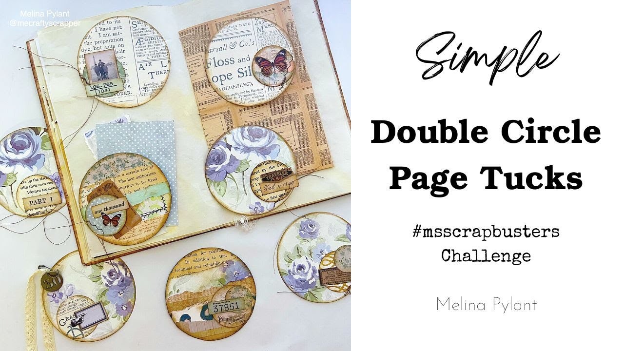 MAKING DOUBLE CIRCLE PAGE TUCKS #msscrapbusters  EPISODE 83 | EASY PAPER CRAFT