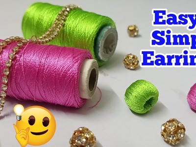 Making ???? New Silk thread Beaded earrings | Silk thread jewellery | Beaded jewelry