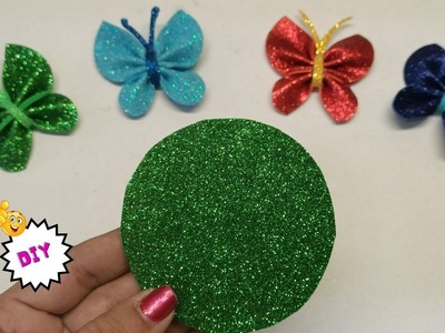 Only 1 Circle????How To Make Butterfly From Glitter Foam sheet????Do it yourself Foam Sheet Butterfly????EVA