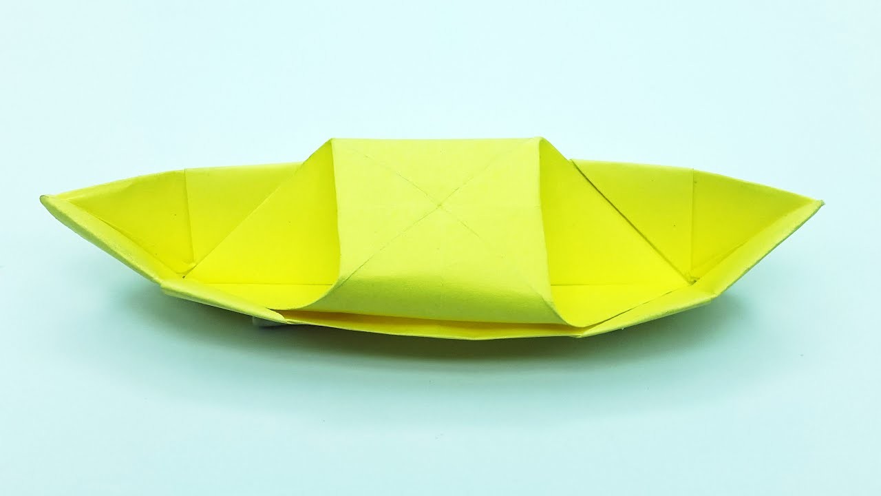 Origami Boat - Easy Paper Boat Making Tutorial - Origami Canoe That Floats