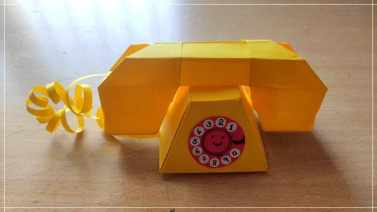 Origami Paper Telephone.Easy To Make Paper Telephone with measurements.Easy paper origami craft #diy