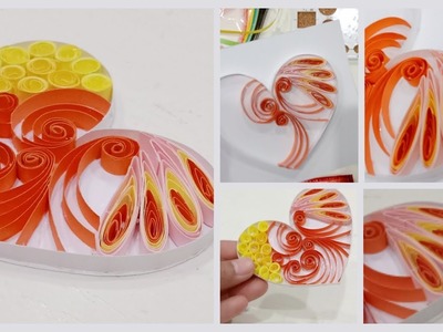 Paper quilling heart#quilling art#paper heart#Valentine Day Special