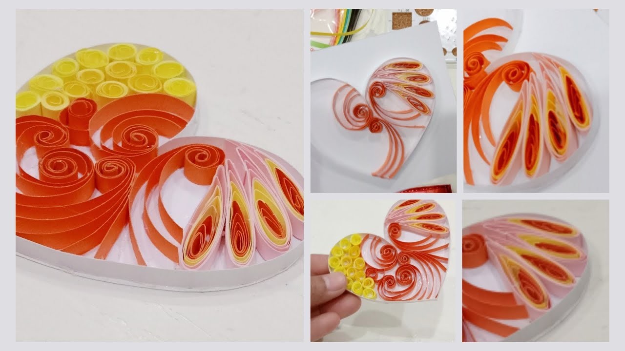 Paper quilling heart#quilling art#paper heart#Valentine Day Special