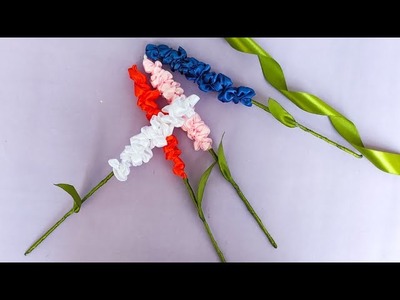 Ribbon Reeds Flowers Easy.Satin Ribbon Reeds flower craft.How to make Reeds with Ribbon