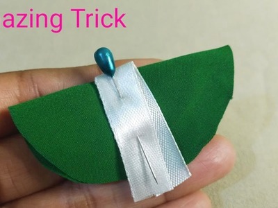 Super Easy Flower Making Trick With Fabric And Ribbon|Fabric Flower|Cloth Flower |Kapde Ka Phool