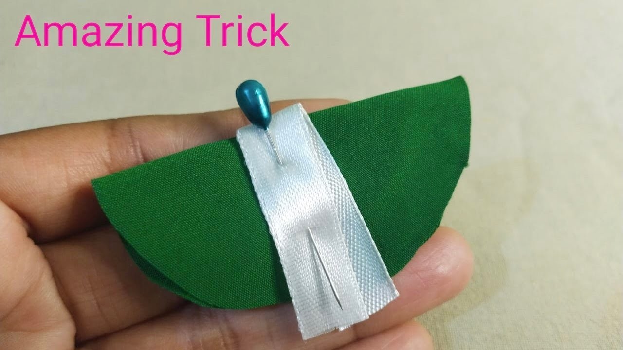 Super Easy Flower Making Trick With Fabric And Ribbon|Fabric Flower|Cloth Flower |Kapde Ka Phool