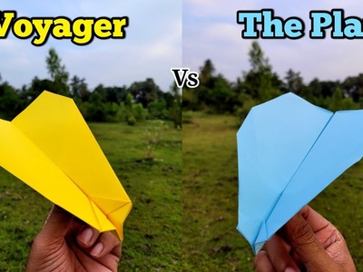 The Plane vs Voyager Paper Airplanes Flying and Making Tutorial