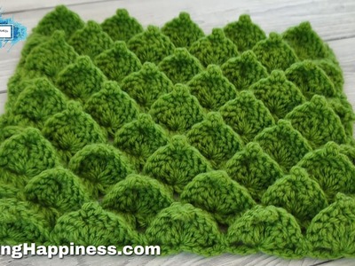 ???? Try out this unusual & easy Crochet 3D Hedgehog Stitch perfect for a cozy baby blanket ????