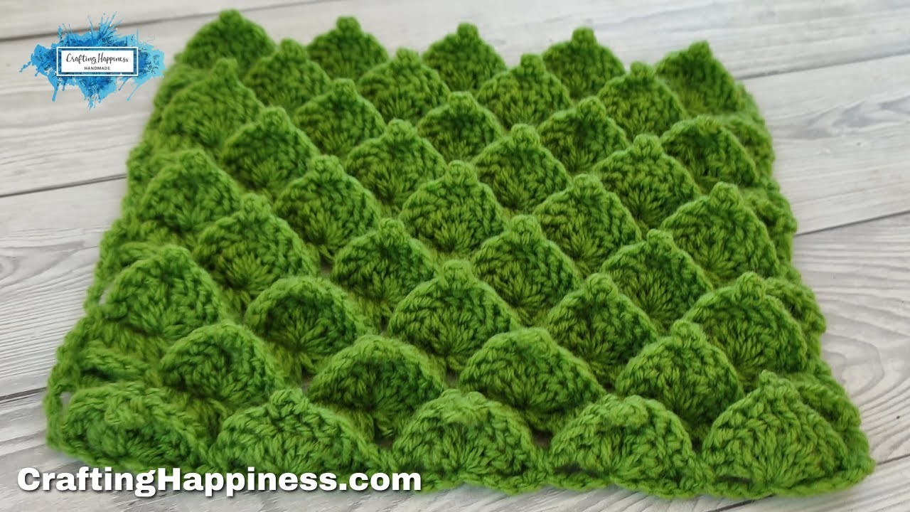 ???? Try out this unusual & easy Crochet 3D Hedgehog Stitch perfect for a cozy baby blanket ????