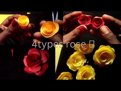 4 types rose making.paper rose making????❤️