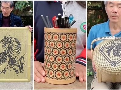 Bamboo Craft - Awesome bamboo basket making 2023 - How to make amazing bamboo crafts 2023 Part 51