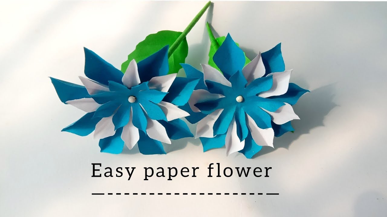 Beautiful paper flower making | Easy Paper Flowers | Home Decor | Paper Craft | School Craft ideas