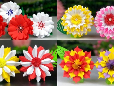 Beautiful  Paper Flowers | School Craft Ideas  | Paper Flower Making| Home Decor | Paper Craft