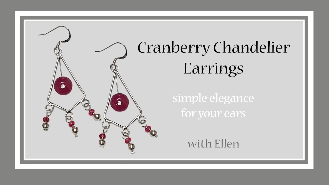 Cranberry Chandelier Earrings. Make It With Spellbound