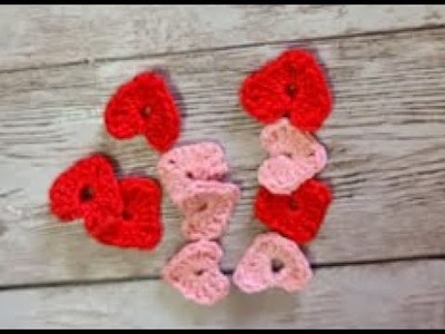 Crochet heart making Diy crochet heart for earrings for keychain or for bracelets