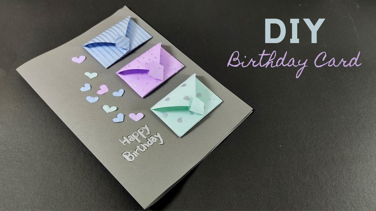 Cute DIY Birthday Card making at home || Easy and Quick