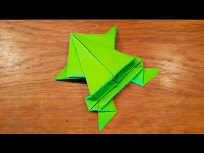 DIY - JUMPING FROG ORIGAMI |Paper jumping frog |paper Frog making|paper frog that's jumps