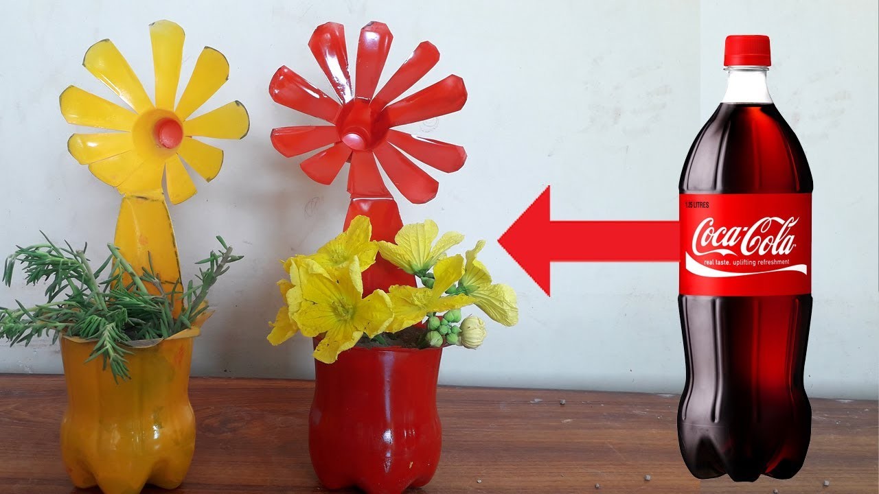 DIY Plastic Bottle Home Decorative Idea | Plastic Bottle flower vase making | | Craft Ideas.