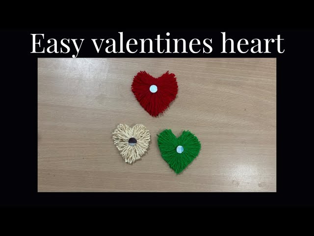 Diy woollen Heart craft | EA Pom Pom Heart ❤️ making for valentines gift 3 D Woollen heart