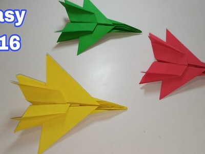 Easy F-16 Paper Airplane Making. Easy and Amazing Paper Jet Origami